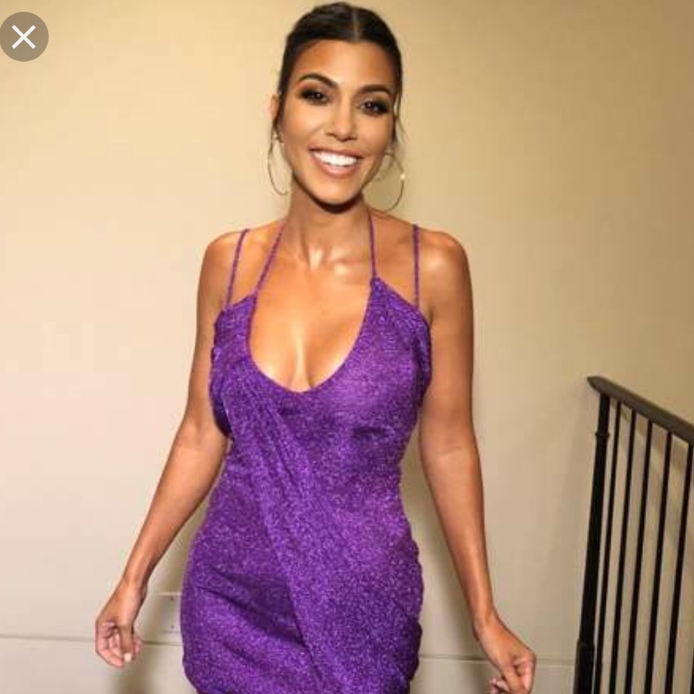 Kourtney Kardashian Purple Sparkle Dress Dupe